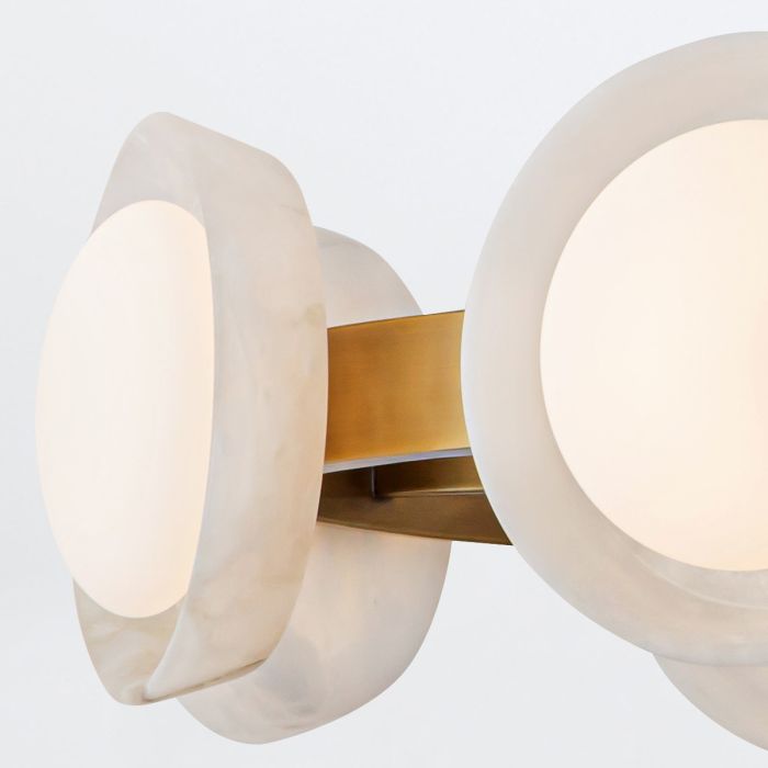 Alora Alonso 8-Light LED Vintage Brass Modern Chandelier