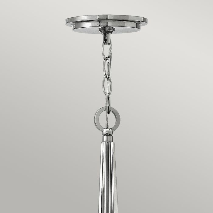 Hinkley Ascher 3-Light Polished Nickel Drum Chandelier