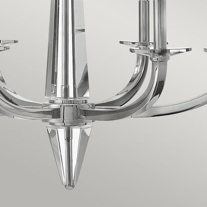 Hinkley Ascher 6-Light Polished Nickel Modern Chandelier