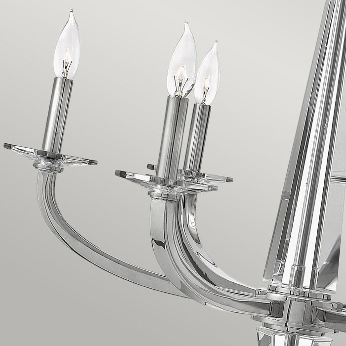 Hinkley Ascher 6-Light Polished Nickel Modern Chandelier