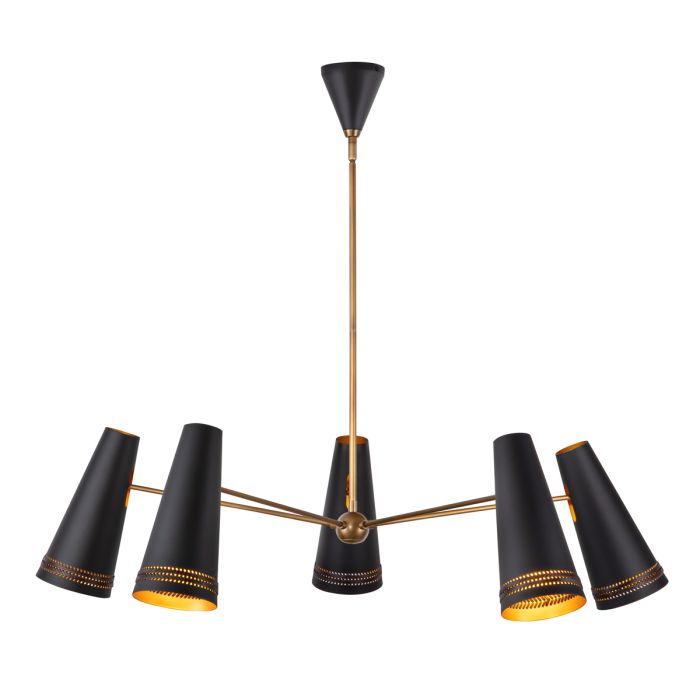 Alora Brickell 5-Light Matte Black Modern Chandelier