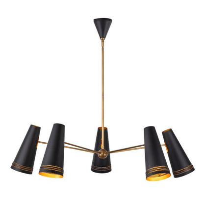 Alora Brickell 5-Light Matte Black Modern Chandelier