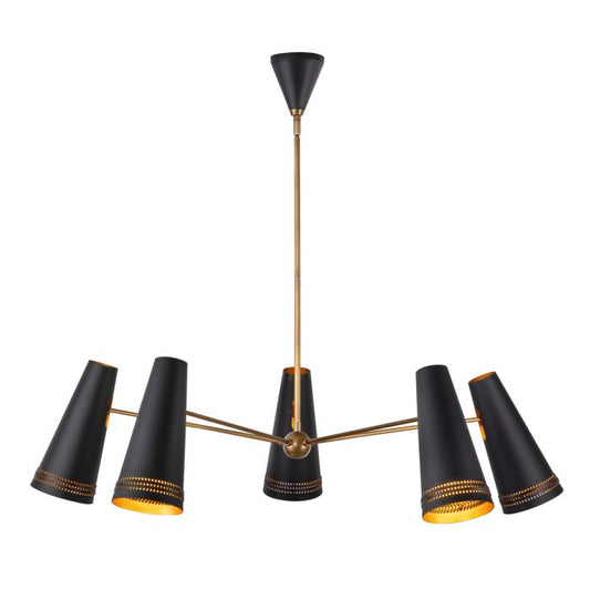 Alora Brickell 5-Light Matte Black Modern Chandelier
