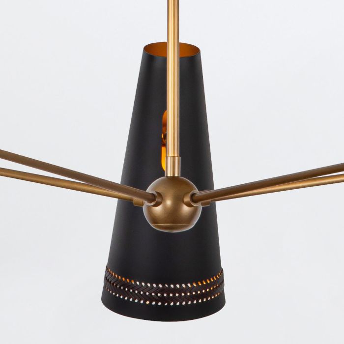 Alora Brickell 5-Light Matte Black Modern Chandelier