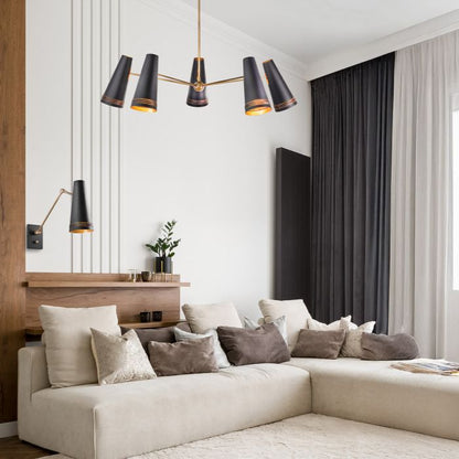 Alora Brickell 5-Light Matte Black Modern Chandelier