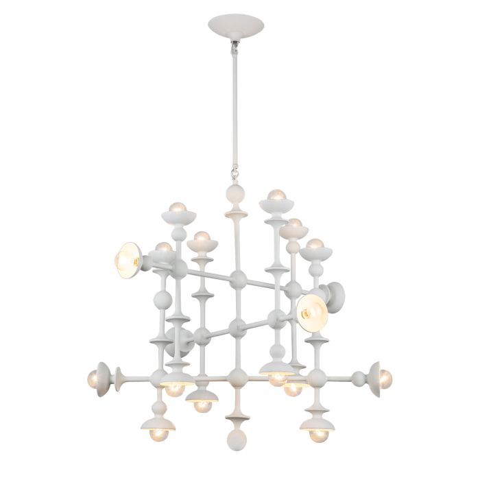 Alora Cadence 18-Light Antique White Modern Chandelier
