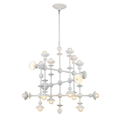 Alora Cadence 18-Light Antique White Modern Chandelier
