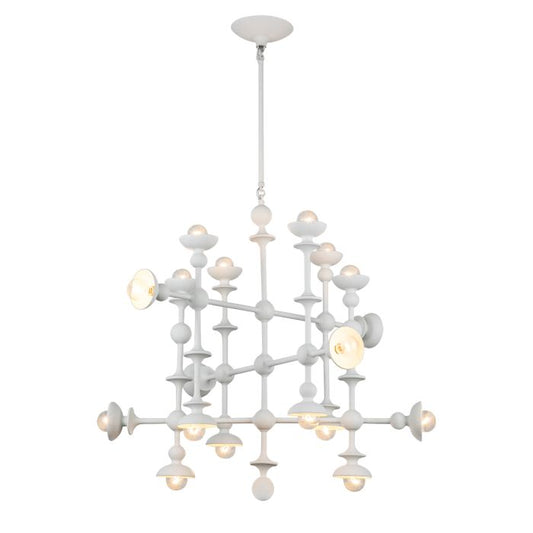 Alora Cadence 18-Light Antique White Modern Chandelier