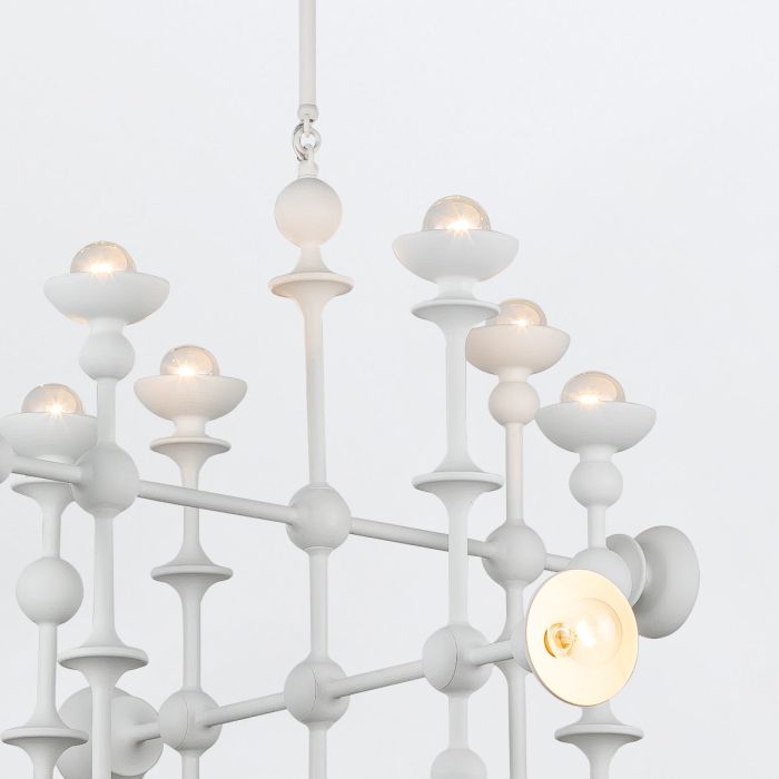 Alora Cadence 18-Light Antique White Modern Chandelier