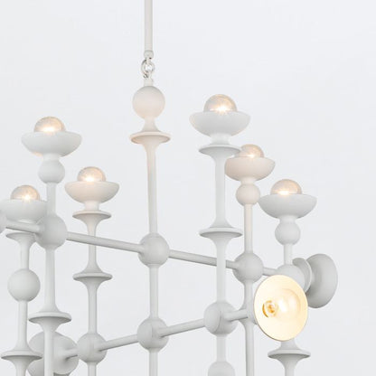 Alora Cadence 18-Light Antique White Modern Chandelier
