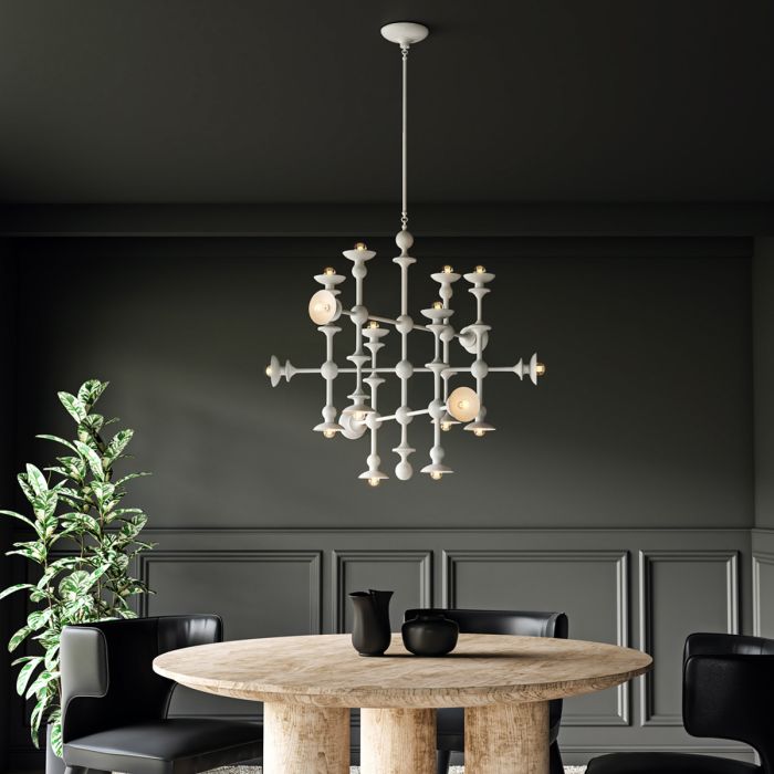 Alora Cadence 18-Light Antique White Modern Chandelier