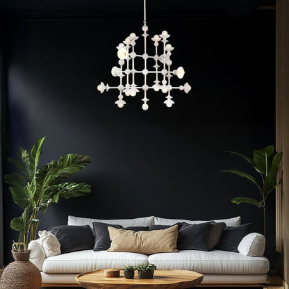 Alora Cadence 18-Light Antique White Modern Chandelier
