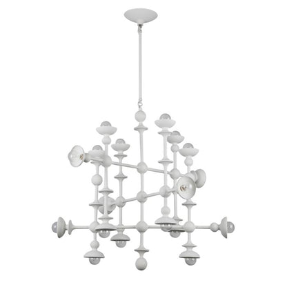 Alora Cadence 18-Light Antique White Modern Chandelier