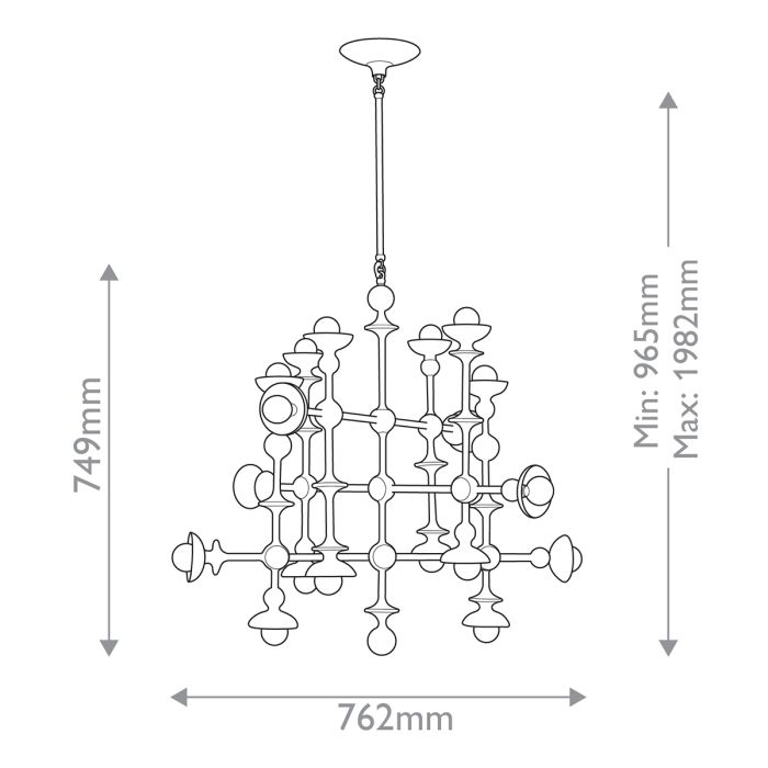 Alora Cadence 18-Light Antique White Modern Chandelier
