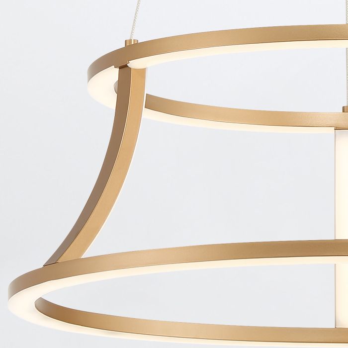 Eurofase Cadoux Integrated LED Satin Gold Ring Pendant Chandelier