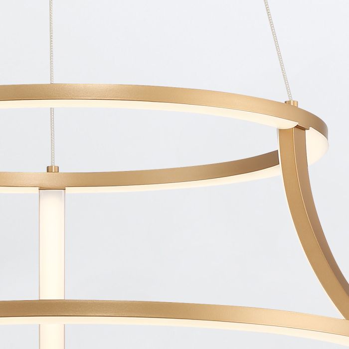 Eurofase Cadoux Integrated LED Satin Gold Ring Pendant Chandelier