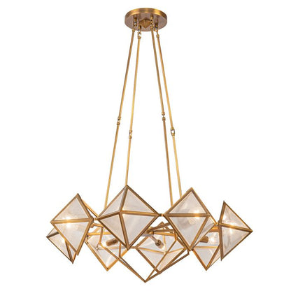Alora Cairo 8-Light Vintage Brass Modern Chandelier