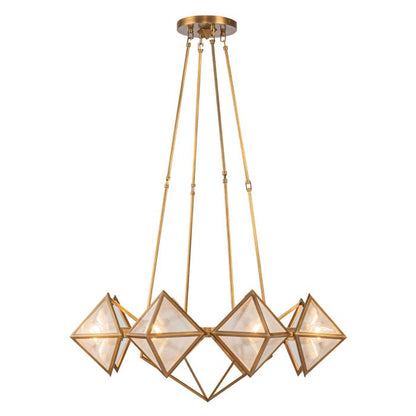Alora Cairo 8-Light Vintage Brass Modern Chandelier