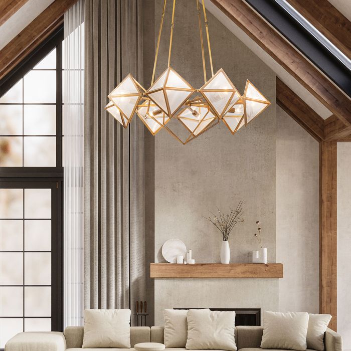 Alora Cairo 8-Light Vintage Brass Modern Chandelier
