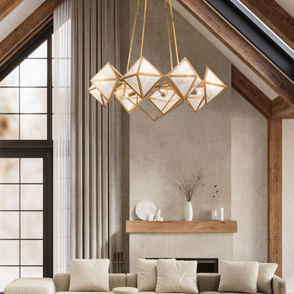 Alora Cairo 8-Light Vintage Brass Modern Chandelier
