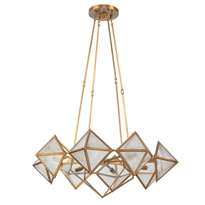 Alora Cairo 8-Light Vintage Brass Modern Chandelier