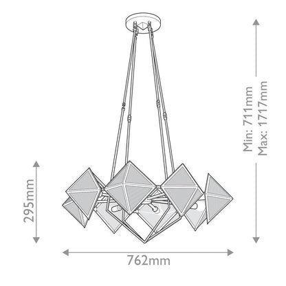 Alora Cairo 8-Light Vintage Brass Modern Chandelier
