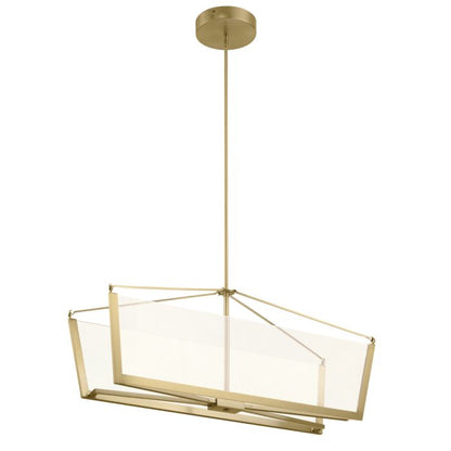 Kichler Calters 1-Light Champagne Gold Integrated LED Island Chandelier
