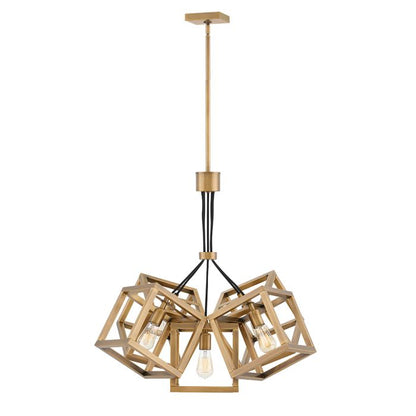 Hinkley Ensemble 5-Light Brushed Bronze Cage Chandelier