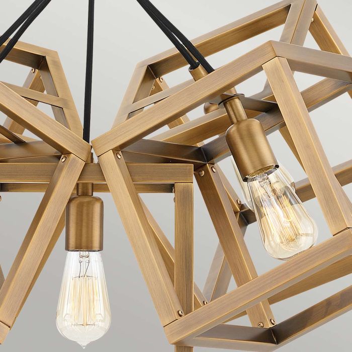 Hinkley Ensemble 5-Light Brushed Bronze Cage Chandelier