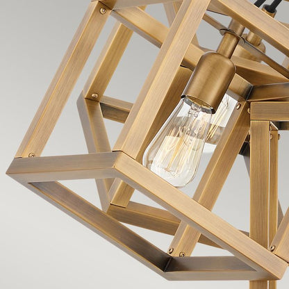 Hinkley Ensemble 5-Light Brushed Bronze Cage Chandelier