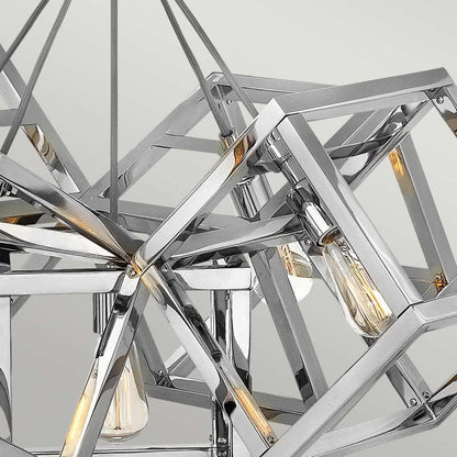Hinkley Ensemble 5-Light Polished Nickel Cage Chandelier
