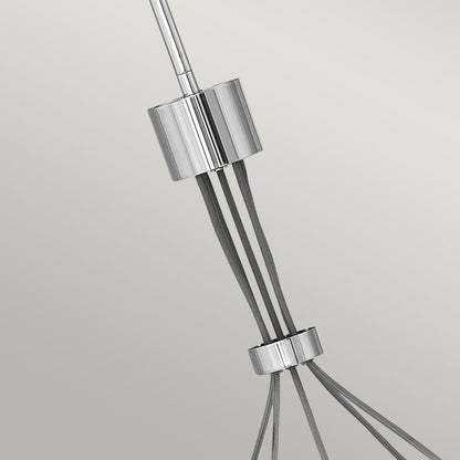 Hinkley Ensemble 5-Light Polished Nickel Cage Chandelier
