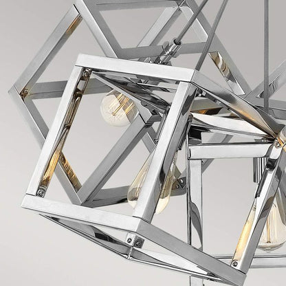 Hinkley Ensemble 5-Light Polished Nickel Cage Chandelier