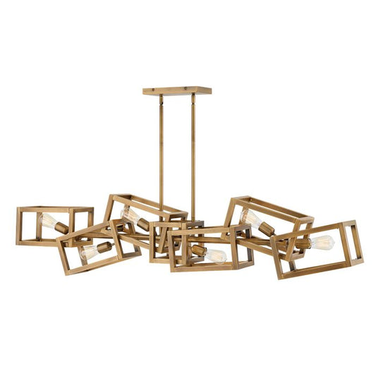 Hinkley Ensemble 6-Light Brushed Bronze Linear Island Chandelier