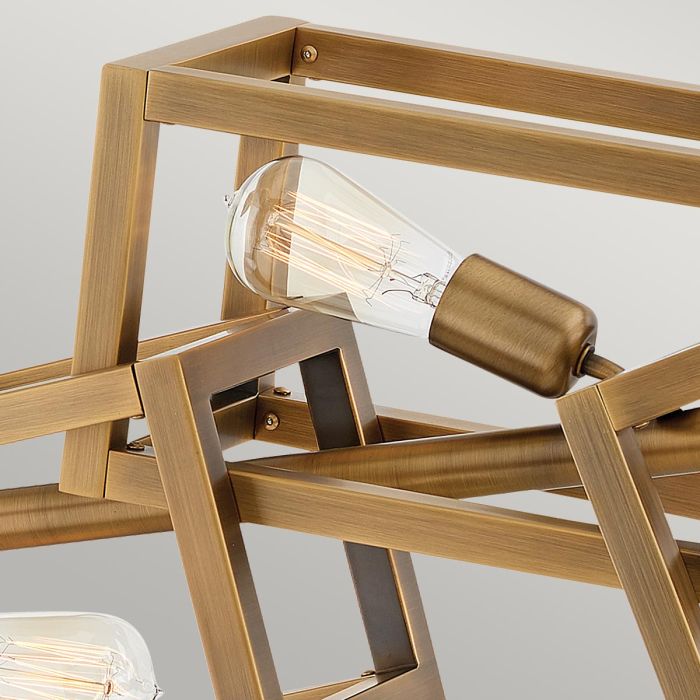Hinkley Ensemble 6-Light Brushed Bronze Linear Island Chandelier