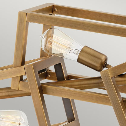 Hinkley Ensemble 6-Light Brushed Bronze Linear Island Chandelier