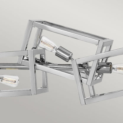 Hinkley Ensemble 6-Light Polished Nickel Linear Island Chandelier