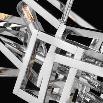 Hinkley Ensemble 6-Light Polished Nickel Linear Island Chandelier