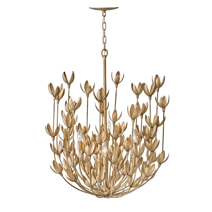 Hinkley Flora 6-Light Burnished Gold Modern Chandelier