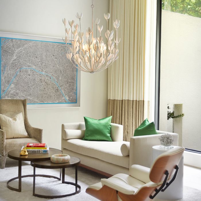 Hinkley Flora 6-Light Textured Plaster Modern Chandelier