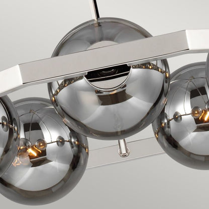 Generation Lighting (Feiss) Harper 5-Light Polished Nickel Glass Globe Chandelier