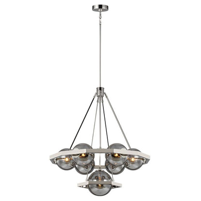 Generation Lighting (Feiss) Harper 7-Light Polished Nickel Glass Globe Chandelier
