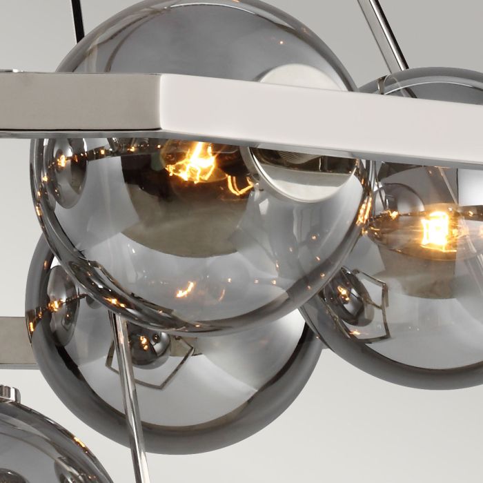 Generation Lighting (Feiss) Harper 7-Light Polished Nickel Glass Globe Chandelier