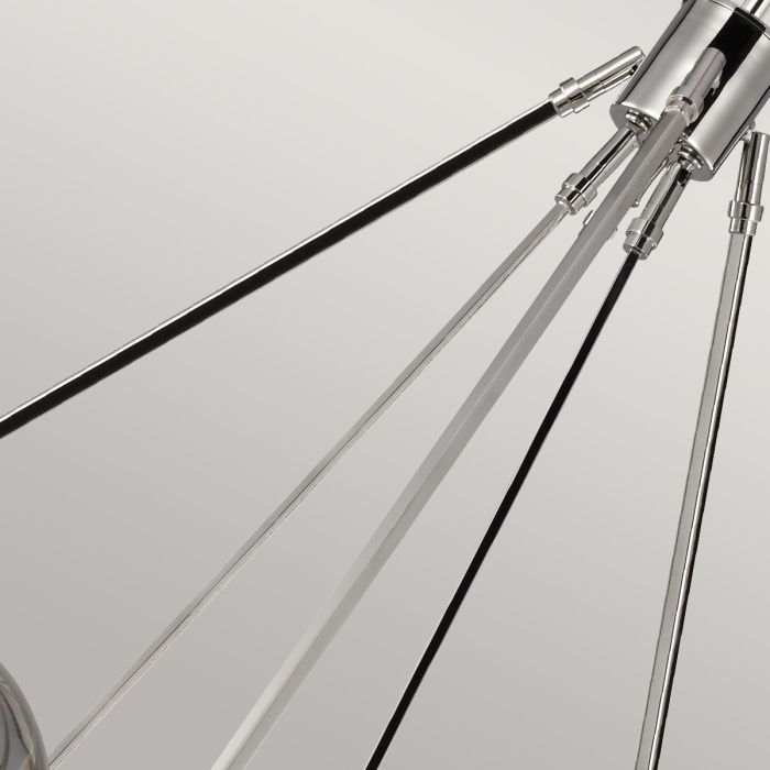 Generation Lighting (Feiss) Harper 7-Light Polished Nickel Glass Globe Chandelier
