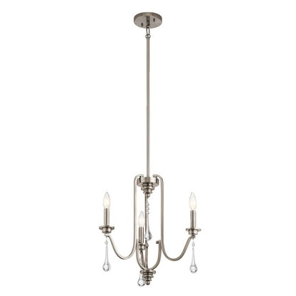 Kichler Karlee 3-Light Classic Pewter Candle Chandelier