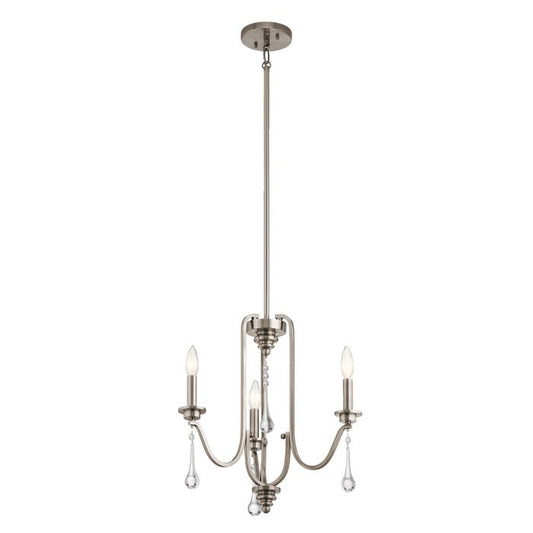 Kichler Karlee 3-Light Classic Pewter Candle Chandelier