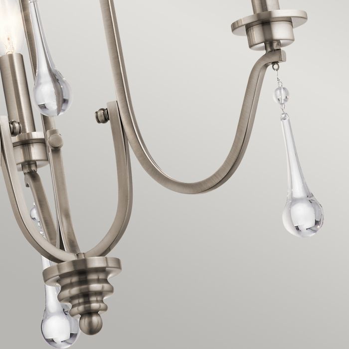 Kichler Karlee 3-Light Classic Pewter Candle Chandelier
