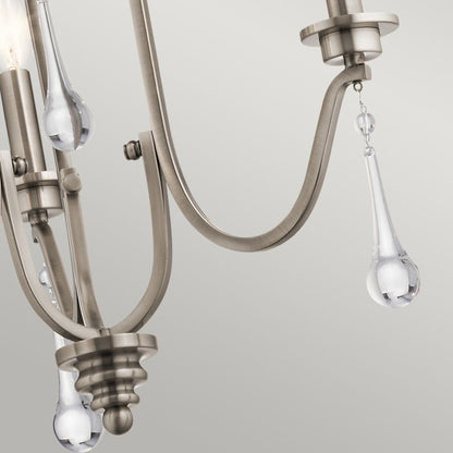 Kichler Karlee 3-Light Classic Pewter Candle Chandelier