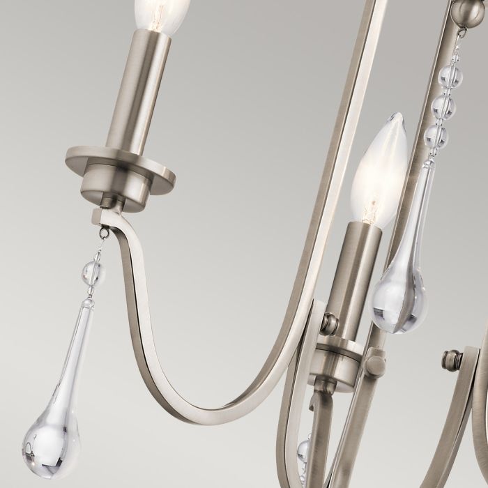 Kichler Karlee 3-Light Classic Pewter Candle Chandelier