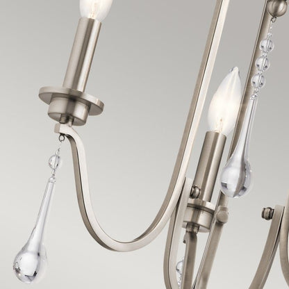 Kichler Karlee 3-Light Classic Pewter Candle Chandelier